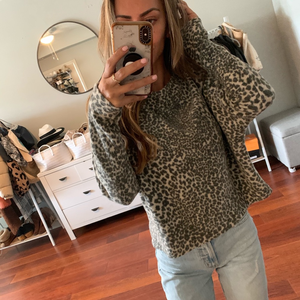 Leopard Sweater Cropped • XSmall